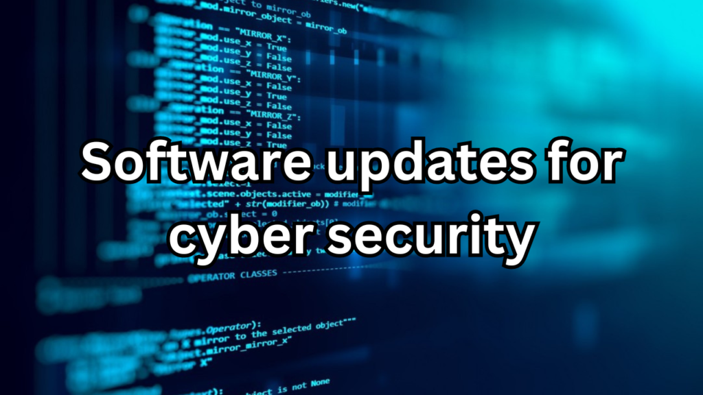 Software updates for cyber security